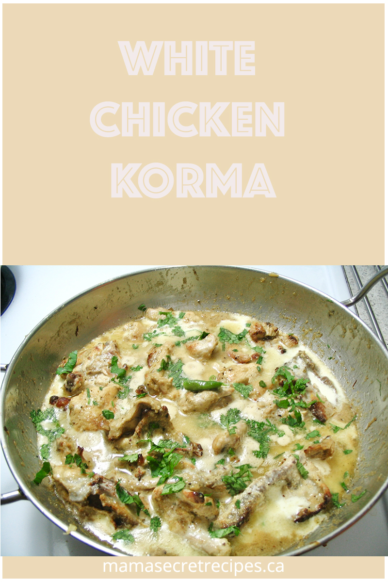 white chicken korma