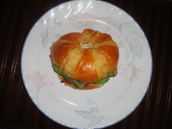 gourmet croissant sandwich