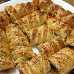 braided pastry logs