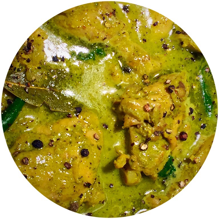Green masala chicken khorma
