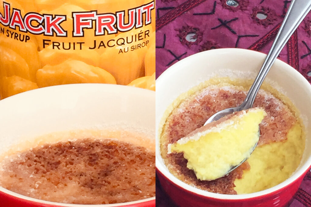 jack fruit coconut crème brulée