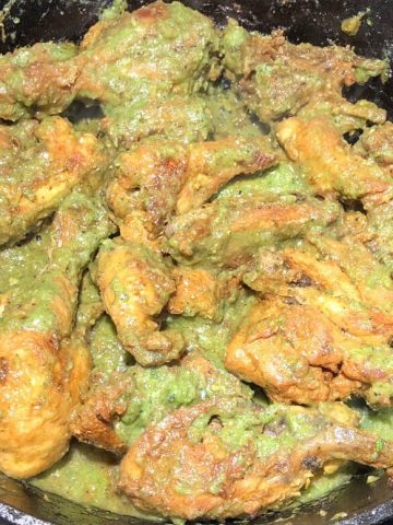 green cilantro fried chicken